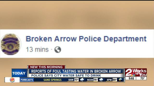 Musty taste and smell in Broken Arrow-s water